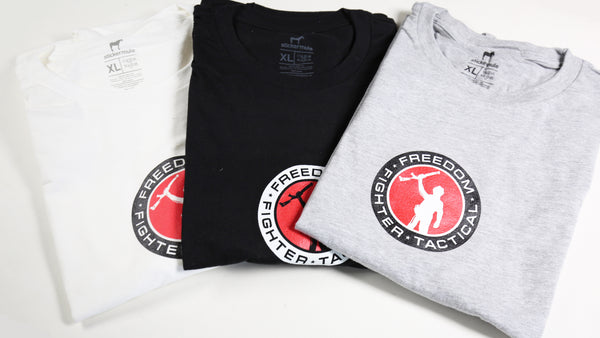 Tee Shirt - The Freedom Fighter Tactical Logo Tee in Heather Grey