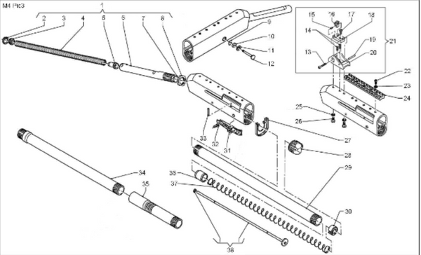 The Comprehensive Benelli M4 Receiver Schematics and Parts Guide