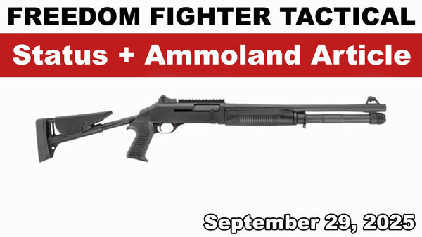 Benelli M4 Parts Status, 70132 QD Install Recap & Travis Pike’s AmmoLand 922(r) Build
