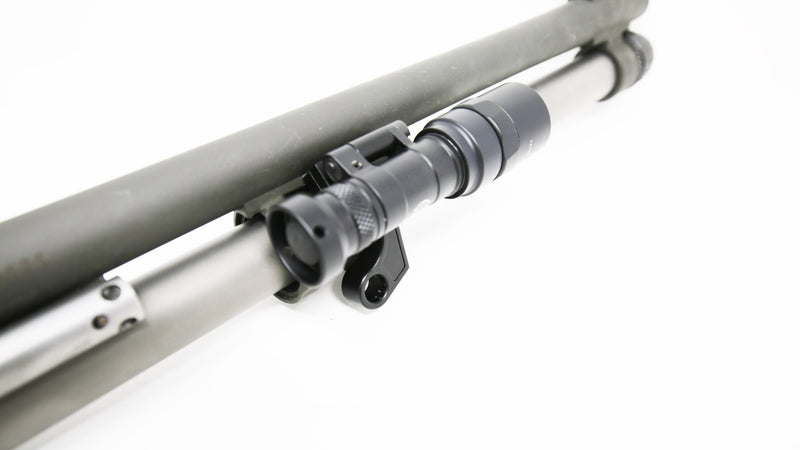 The FFT Benelli M4 / M1014 Multi-Light Flashlight Mount with 1913 Rail, Scout Pro Attachment, and Locking QD Swivel