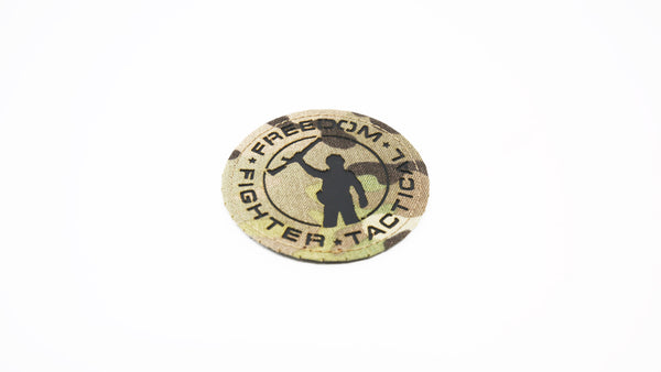 The Freedom Fighter Tactical Logo Patches in Glow in the Dark / Gray / Multicam