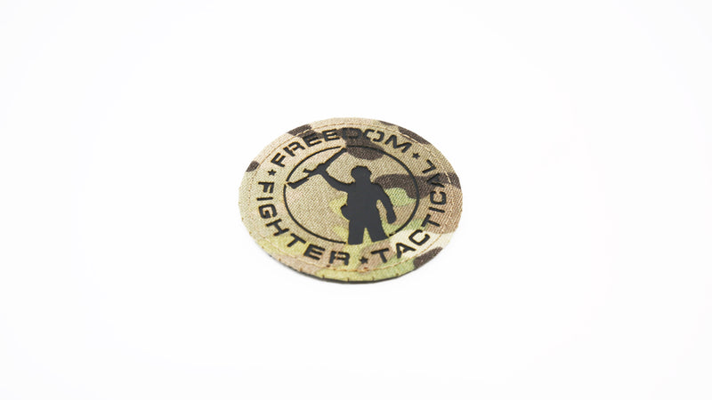 The Freedom Fighter Tactical Logo Patches in Glow in the Dark / Gray / Multicam