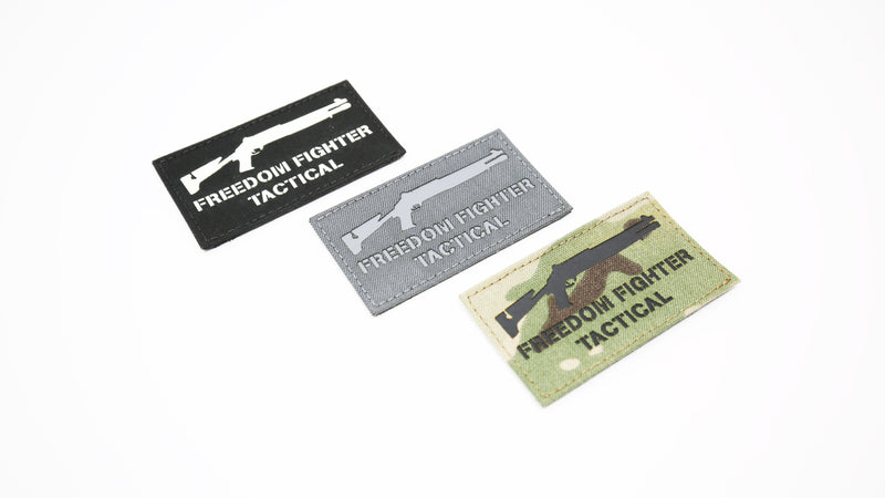 The FFT / M1014 Silhouette Patches in Glow in the Dark / Gray / Multicam