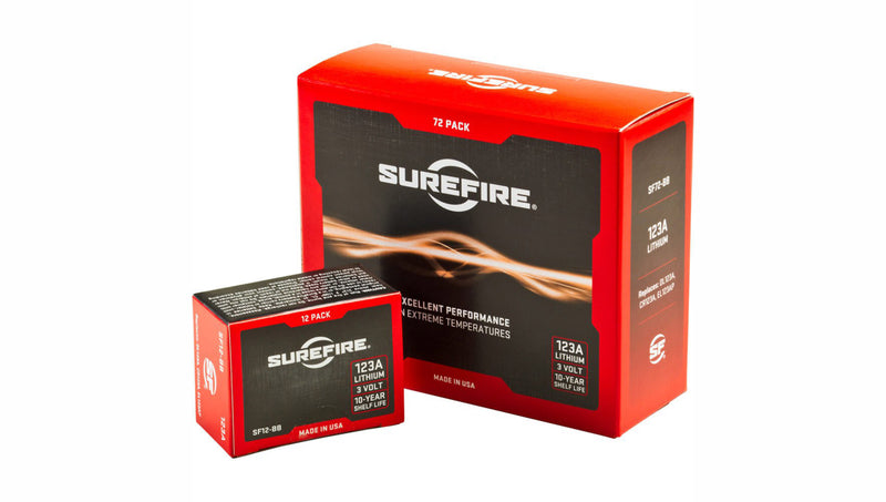 SUREFIRE SF72-BB Box of 12 Cells 123A 3V Lithium Battery